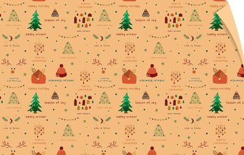 Set 5 Giấy Gói Quà Họa Tiết Hộp Cây Thông