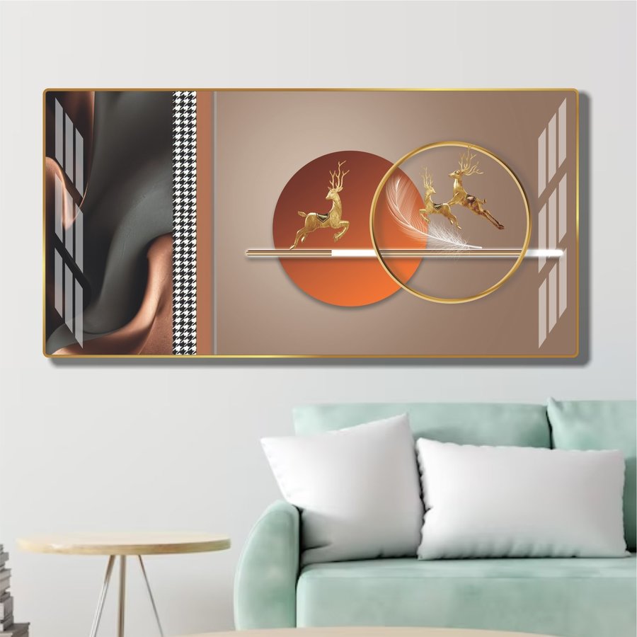 Tranh treo tường nghệ thuật hiện đại trang trí phòng khách mẫu 874