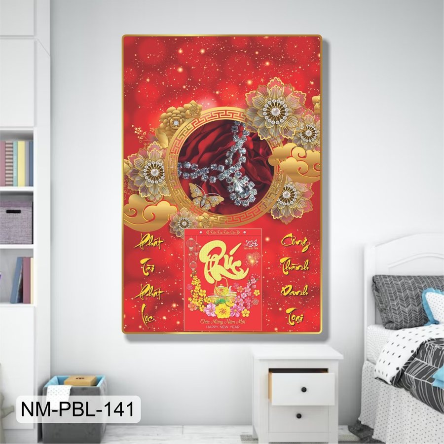 Lịch Tết Tranh Tráng Gương Treo Tường Phát Tài Phát Lộc