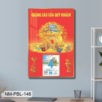 Lịch Tết Tranh Tráng Gương Treo Tường Túi Tiền Tài Lộc Đón Xuân