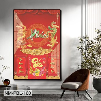 Lịch Tết Tranh Tráng Gương Treo Tường Phúc Lộc Tràn Đầy