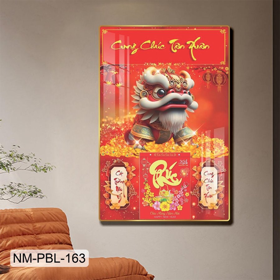 Lịch Tết Tranh Tráng Gương Treo Tường Cung Chúc Tân Xuân Mẫu 3