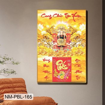 Lịch Tết Tranh Tráng Gương Treo Tường Cung Chúc Tân Xuân Mẫu 4