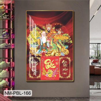 Lịch Tết Tranh Tráng Gương Treo Tường Thần Tài Mẫu 7