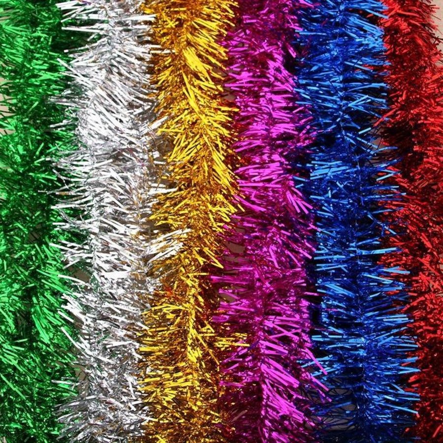 Dây kim tuyến 1m65 nhiều màu trang trí cây thông giáng sinh nhiều màu