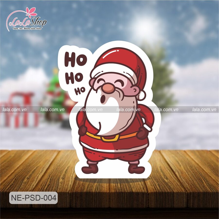 Standee trang trí Noel ông già Noel cười