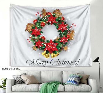 Tranh Vải Treo Tường Trang Trí Noel Vòng Nguyệt Quế Mẫu 5