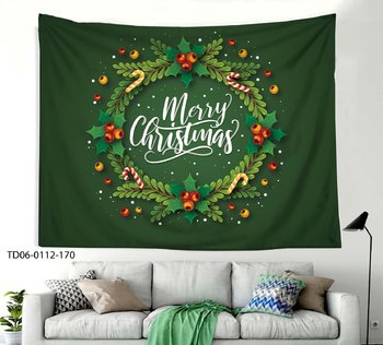 Tranh Vải Treo Tường Trang Trí Noel Vòng Nguyệt Quế Mẫu 6