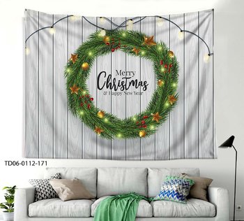 Tranh Vải Treo Tường Trang Trí Noel Vòng Nguyệt Quế Mẫu 7