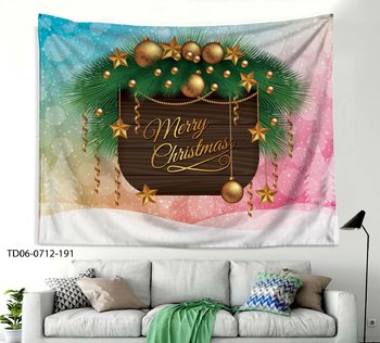 Tranh Vải Treo Tường Trang Trí Hình Bảng Gỗ Noel Mẫu 1