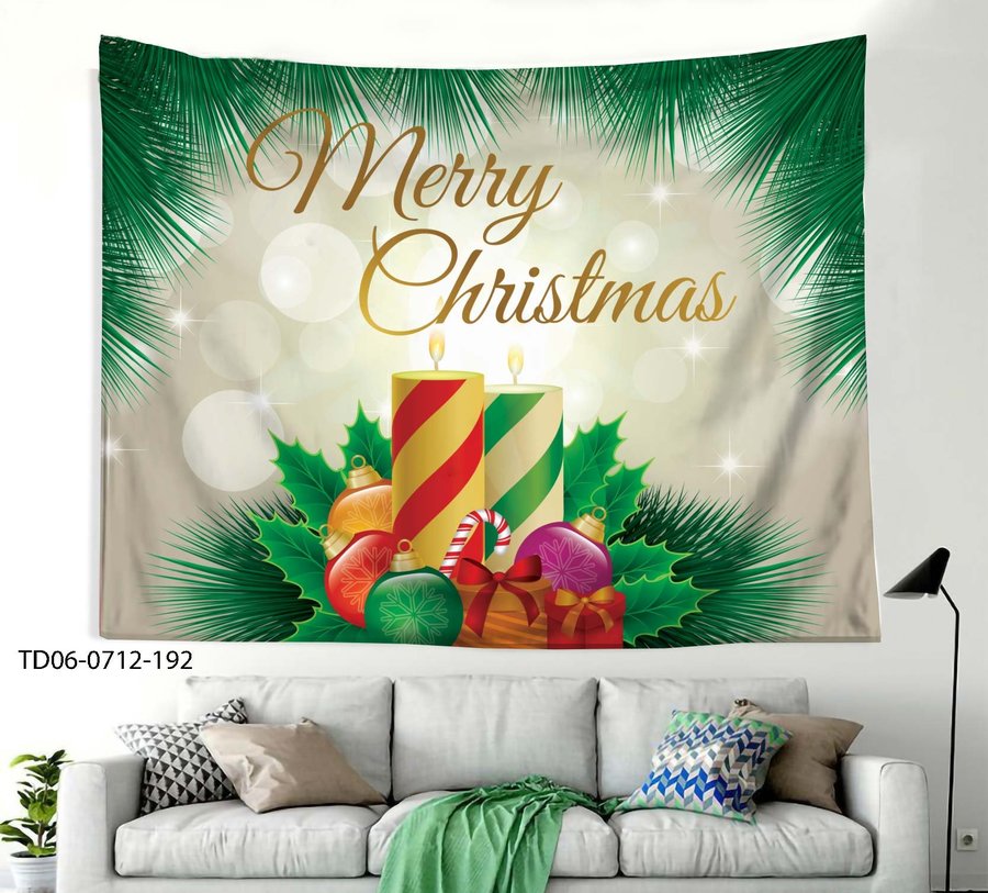 Tranh Vải Treo Tường Trang Trí Noel Hình Nến