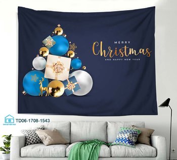 Tranh Vải Treo Tường Trang Trí Noel Merry Christmas