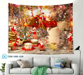 Tranh Vải Treo Tường Trang Trí Noel Mẫu 4