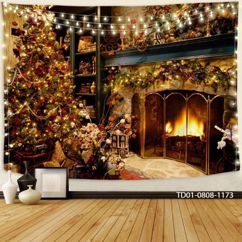 Tranh Vải Treo Tường Trang Trí Cây Thông Noel Mẫu 4