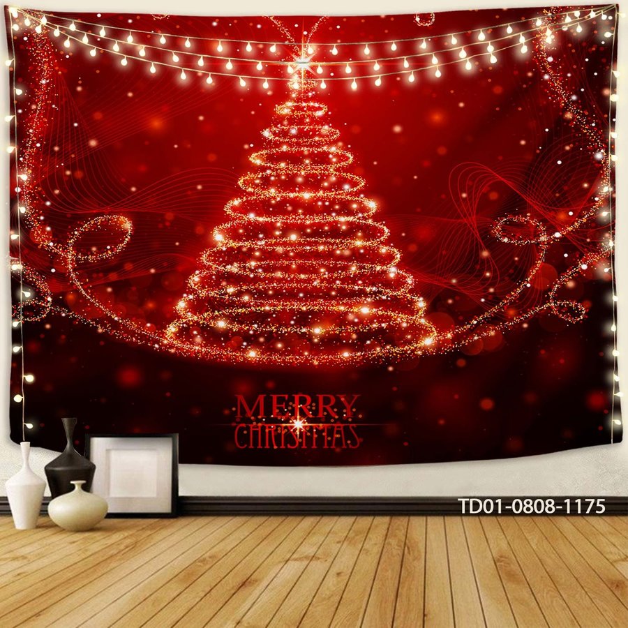 Tranh Vải Treo Tường Trang Trí Noel Merry Christmas Mẫu 2