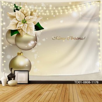 Tranh Vải Treo Tường Trang Trí Noel Merry Christmas Mẫu 3