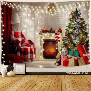 Tranh Vải Treo Tường Trang Trí Cây Thông Noel Mẫu 6