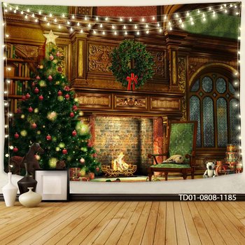 Tranh Vải Treo Tường Trang Trí Cây Thông Noel Mẫu 7