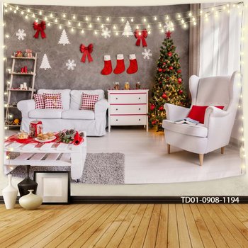 Tranh Vải Treo Tường Trang Trí Cây Thông Noel Mẫu 9