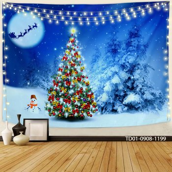 Tranh Vải Treo Tường Trang Trí Cây Thông Noel Mẫu 13