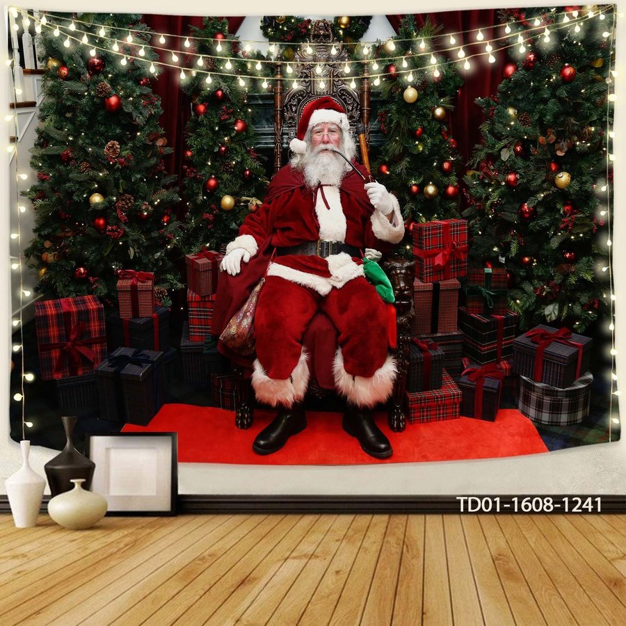 Tranh Vải Treo Tường Trang Trí Noel Ông Già Noel Mẫu 2