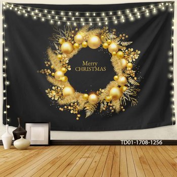 Tranh Vải Treo Tường Trang Trí Noel Vòng Nguyệt Quế Mẫu 8