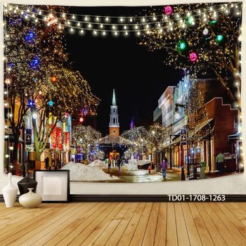 Tranh Vải Treo Tường Trang Trí Noel Đêm Giáng Sinh Mẫu 1