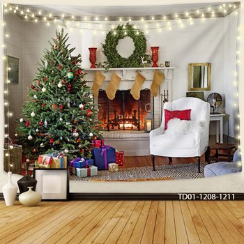 Tranh Vải Treo Tường Trang Trí Noel Cây Thông Noel Mẫu 1