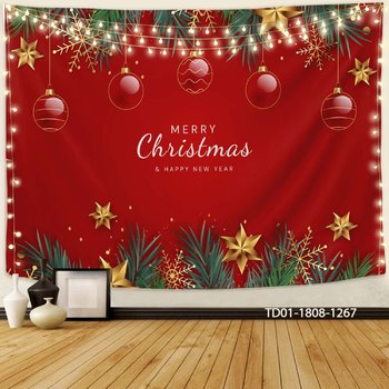 Tranh Vải Treo Tường Trang Trí Noel Merry Christmas & Happy New Year Mẫu 13