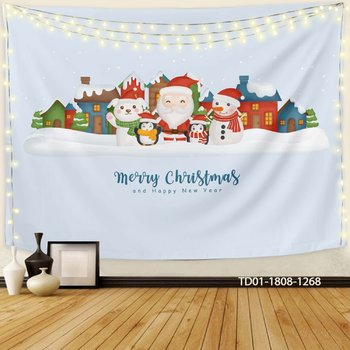 Tranh Vải Treo Tường Trang Trí Noel Merry Christmas & Happy New Year Mẫu  14