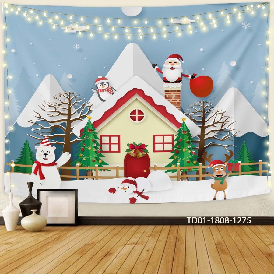 Tranh Vải Treo Tường Trang Trí Noel Giáng Sinh Vui Vẻ