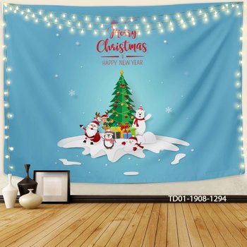 Tranh Vải Treo Tường Trang Trí Noel Merry Christmas & Happy New Year Mẫu 22