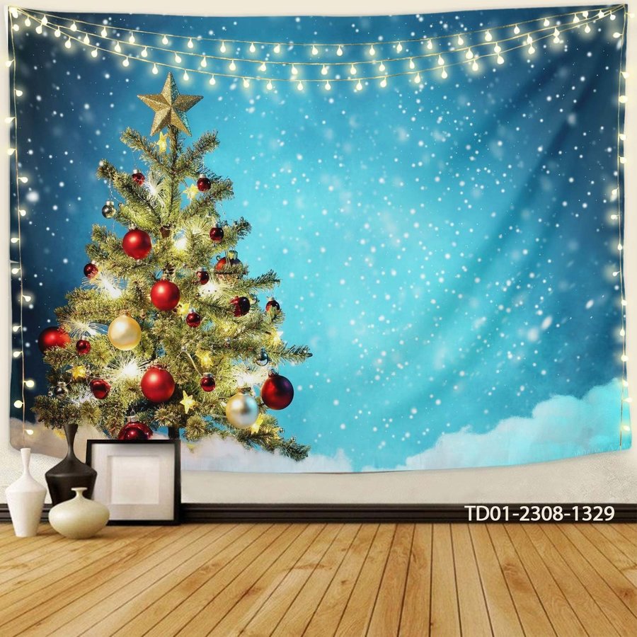 Tranh Vải Treo Tường Trang Trí Noel Cây Thông Noel Mẫu 5