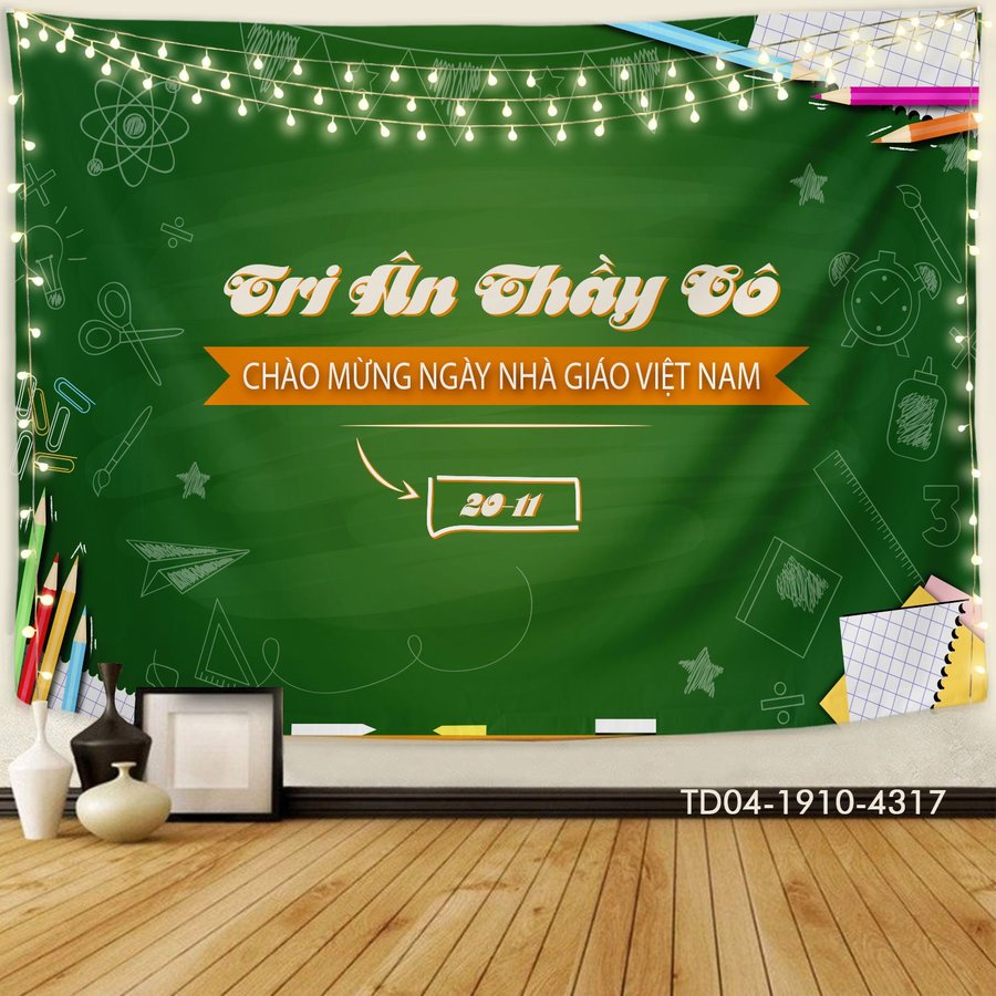 Tranh Vải Treo Tường Tri Ân Thầy Cô Mẫu 1