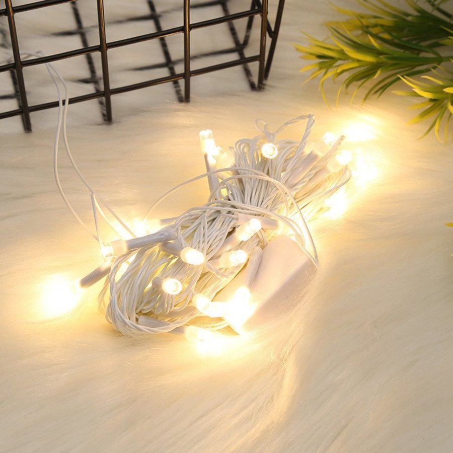 Dây Đèn Led 10m Siêu Sáng Nháy Trang Trí Noel Màu Vàng