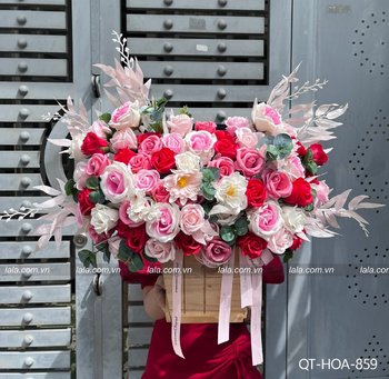 Lẵng hoa sáp lớn làm quà tặng sự kiện mẫu 859