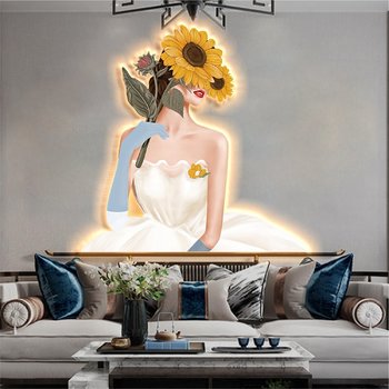 Tranh đèn tráng gương phòng khách hiện đại mẫu 250