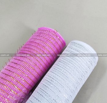 Cuộn lưới gói hoa nhiều màu họa nhũ kim tuyến