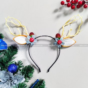 Băng đô có đèn sừng tuần lộc phụ kiện giáng sinh mẫu 028