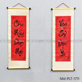 Combo Cặp Liễn Mành Câu Đối Đỏ Chúc Mừng Năm Mới - Vạn Sự Như Ý Mẫu 2