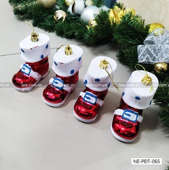 Hộp 4 giày giáng sinh treo cây thông trang trí noel 065 (1)