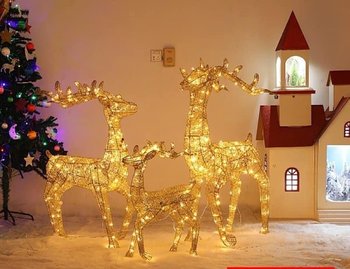 Mô Hình Tuần Lộc Đèn Led Trang Trí Noel