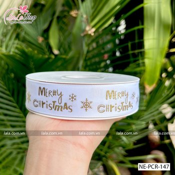 45m Cuộn ruy băng giáng sinh 2.5cm trang trí cây thông noel mẫu 147