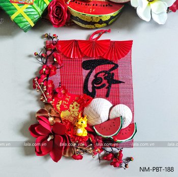 Mẹt chữ tết trang trí tiểu cảnh tết phụ kiện trang trí đón năm mới mẫu 187