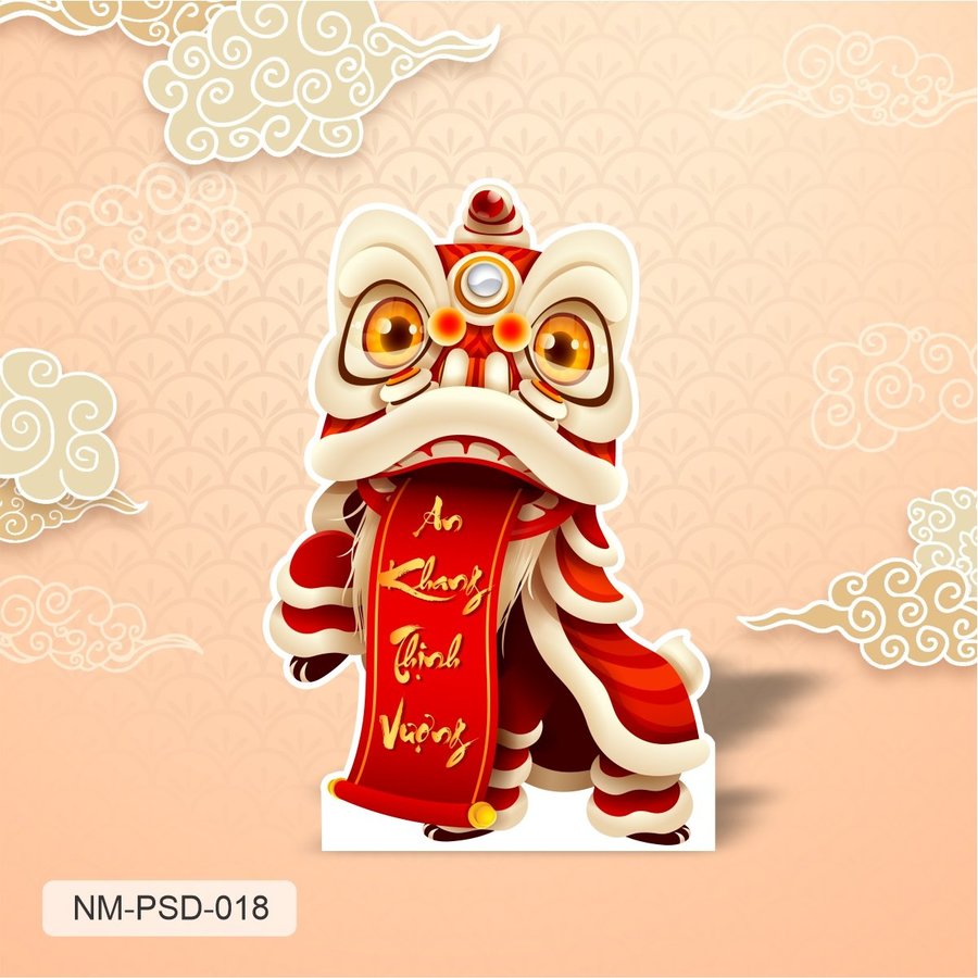 Standee Trang Trí Tết Múa Lân An Khang Thịnh Vượng