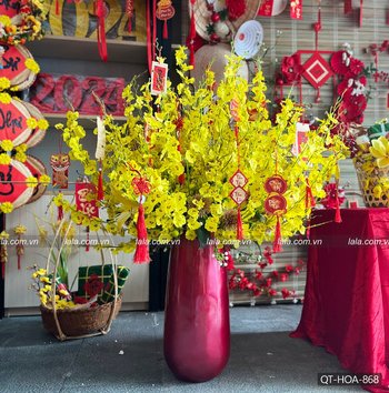 Chậu hoa lan vũ nữ vàng tài lộc đầy nhà đón tết