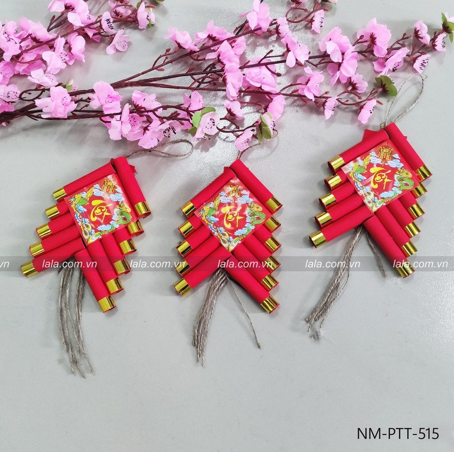 Dây pháo giấy chữ tết 20cm trang trí tết
