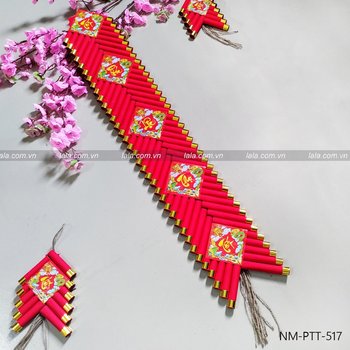 Dây pháo giấy chữ tết phúc lộc thọ 1m trang trí tết mẫu 517