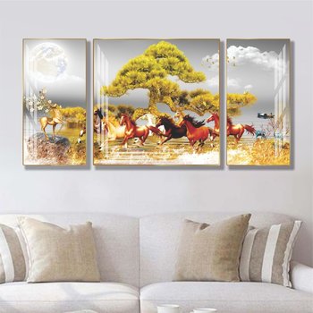 Tranh treo tường phong thủy phòng khách mã đáo thành công mẫu 962