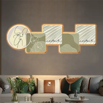 Tranh Đèn Led Tráng Gương Pha Lê Nghệ Thuật Đơn Giản 280